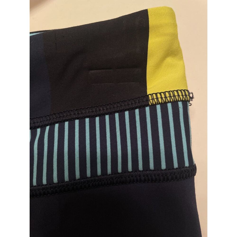 Lululemon Run Inspire Crop II Sz 6 Inkwell Pow Stripe Split Pea Power Luxtreme - Picture 4 of 10